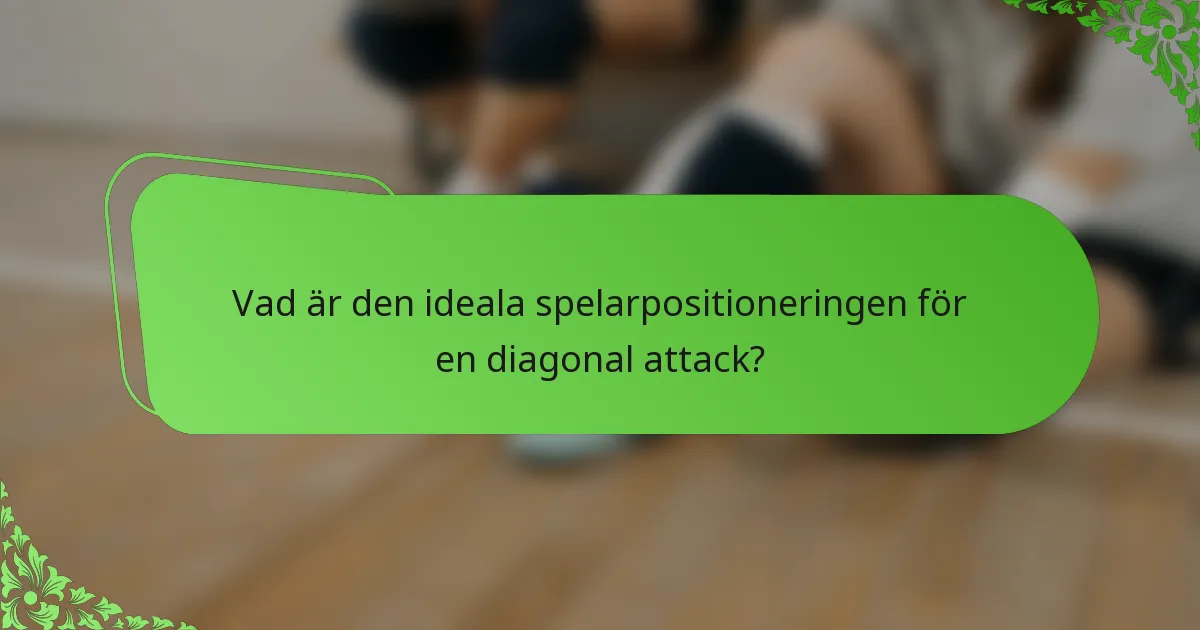 Vad är den ideala spelarpositioneringen för en diagonal attack?